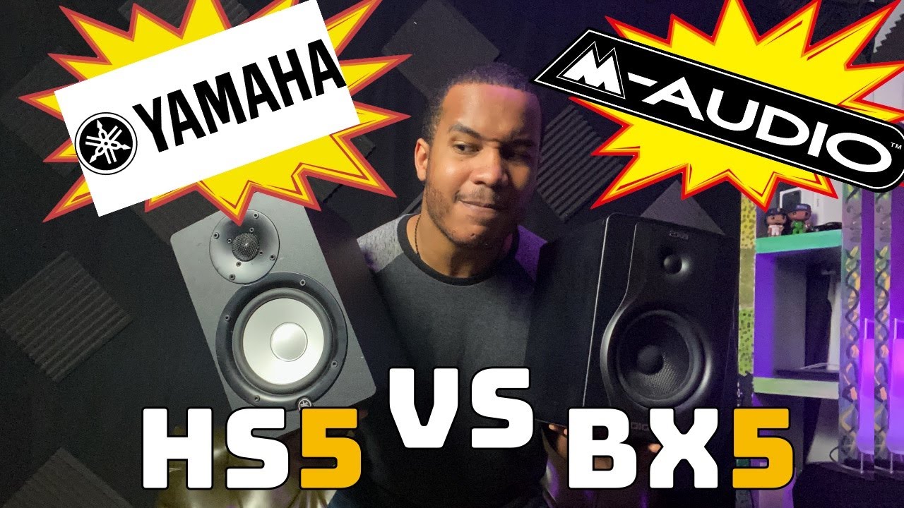 M-Audio BX5 VS Yamaha HS5! - 5 Track Studio Monitor Comparison and Review