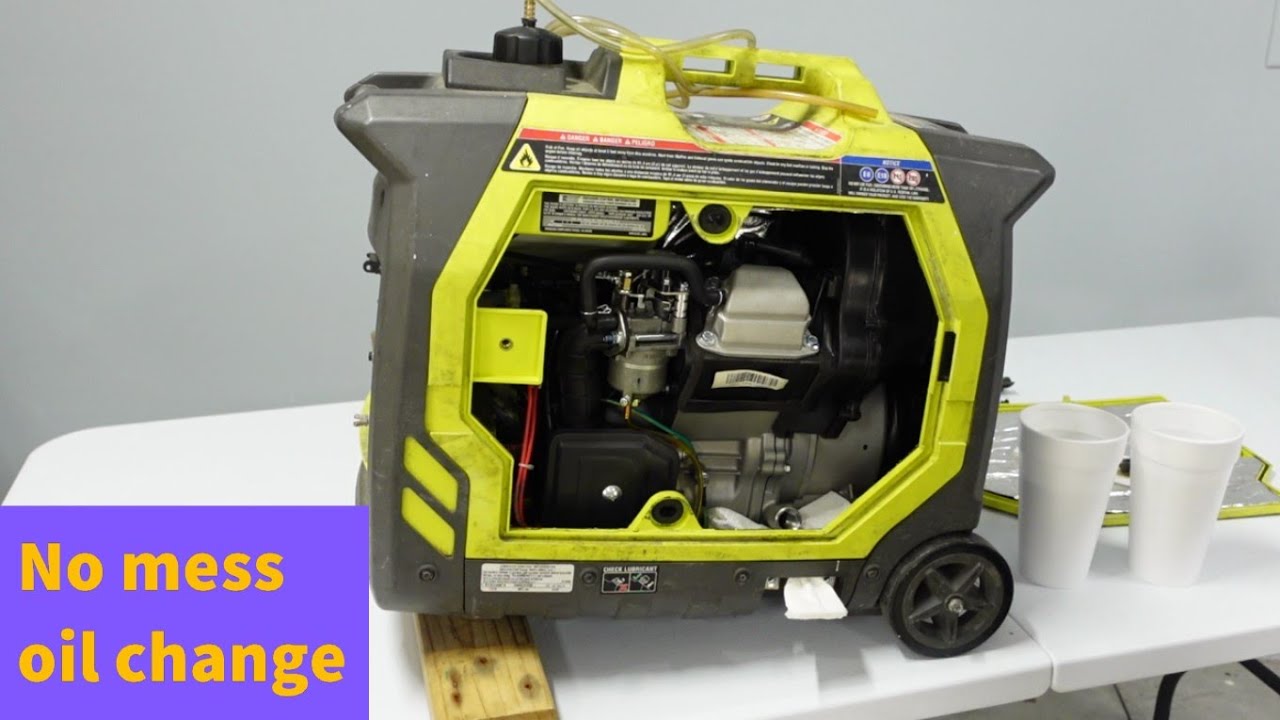 Ryobi Generator Oil Change. Step By Step, Easy, No Mess