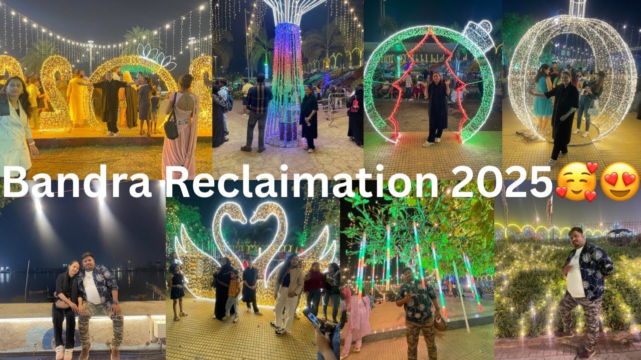 Bandra Reclamation 2025||carter Road||Christmas & Newyear celebration||Bandra lighthting 2025