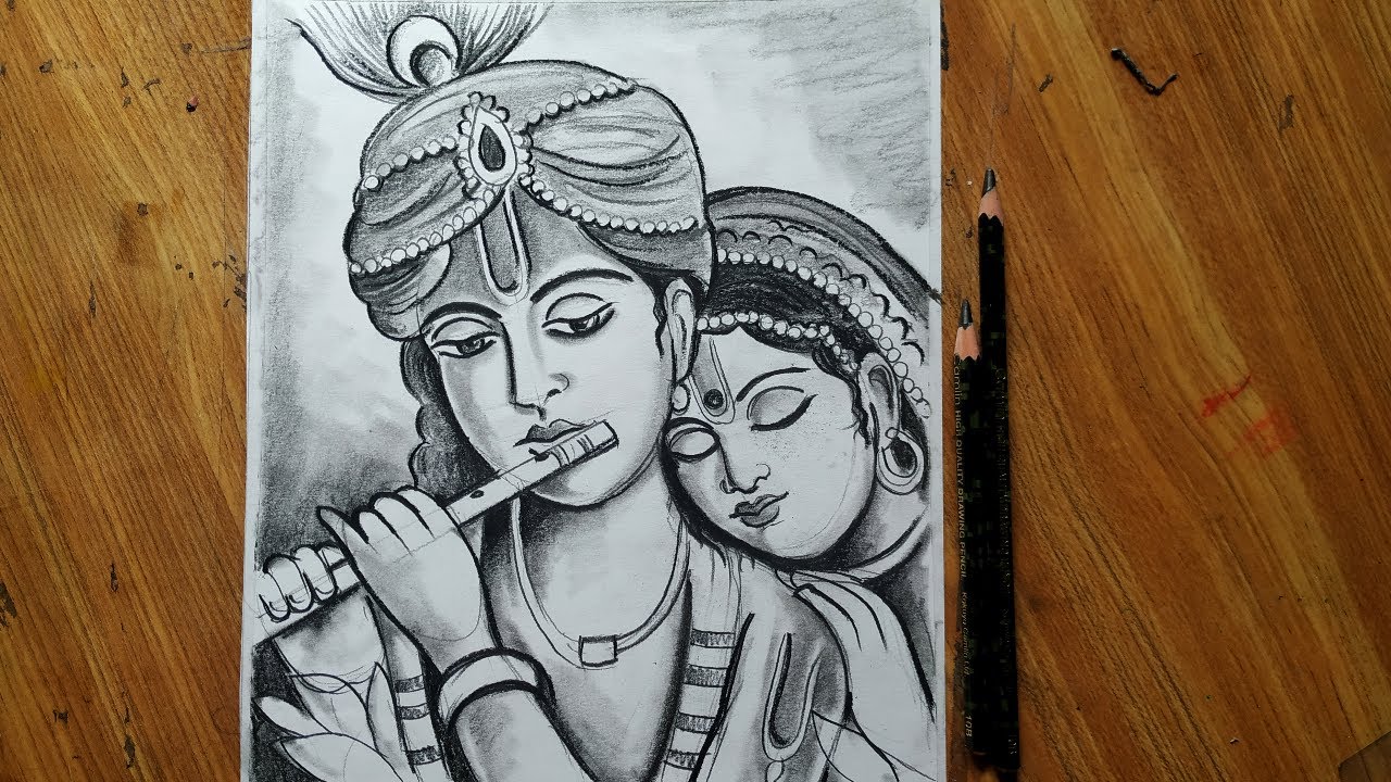 dol yatra special radha krishna drawing,how to draw lord radha & krishna,how to draw face,