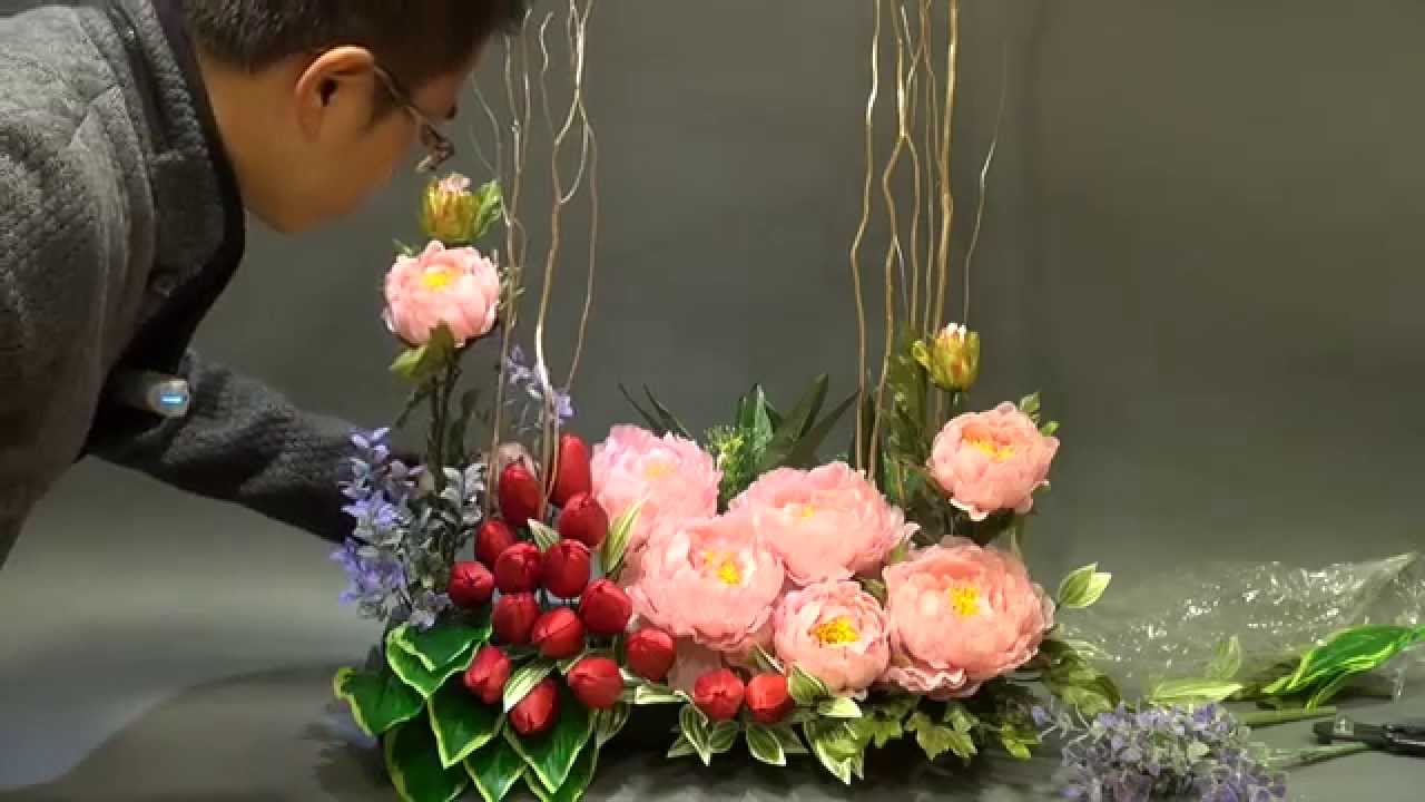 B 119 賀年絲花擺設 Silk Flower Arangement for Chinese Lunar New Year