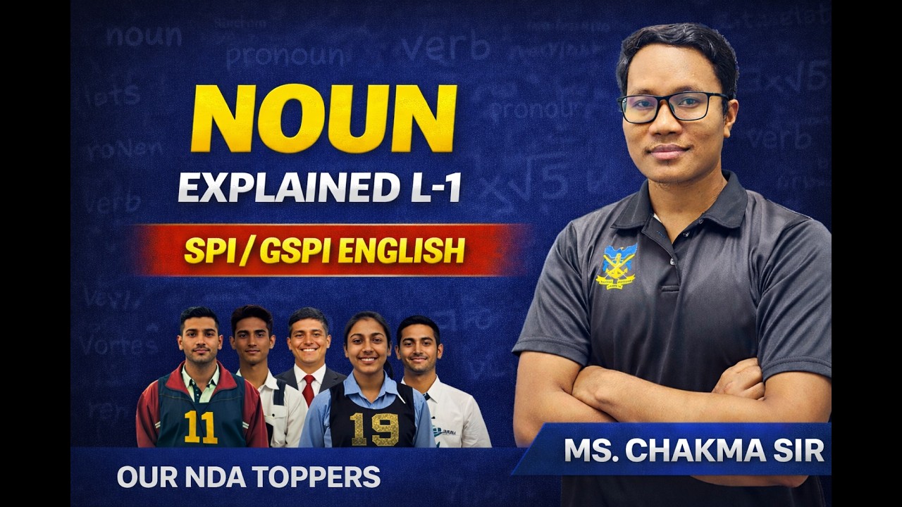 SPI & GSPI 2026 English | Noun Explained | Lecture 1 | Complete Grammar for Selection