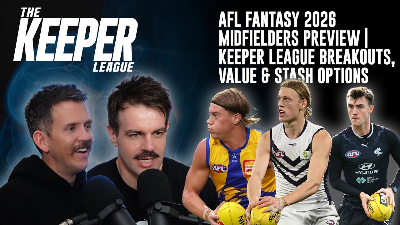 AFL Fantasy 2026 Midfielders Preview | Keeper League Breakouts, Value & Stash Options