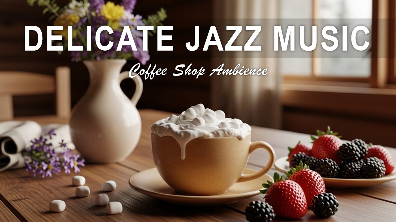 Delicate Jazz Music☕  FebruaryBossa Nova Instrumental & Relaxing Jazz Cafe Music for Studying