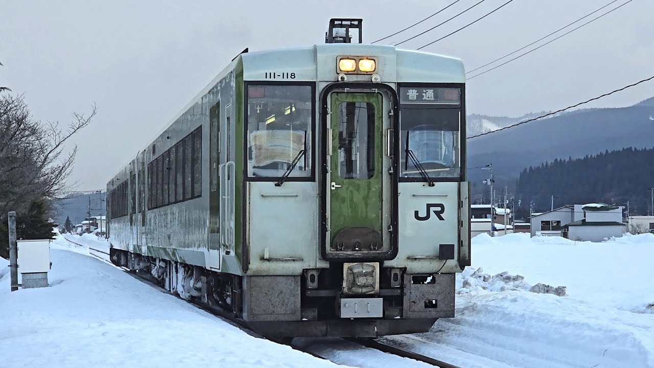 【本日不通区間運転再開🎉】1931D キハ110系100番台2両 第二六月田踏切 通過シーン