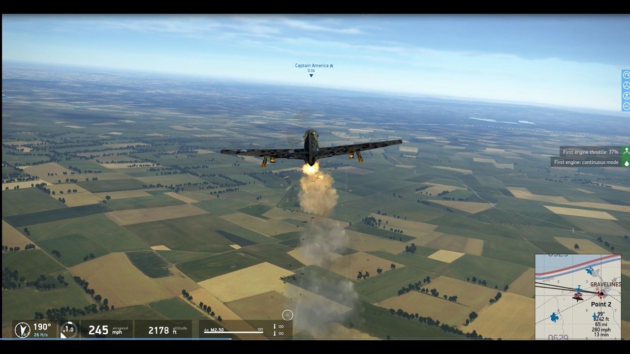 IL 2 Sturmovik Captain America Attacked The Germans at Gravelines France