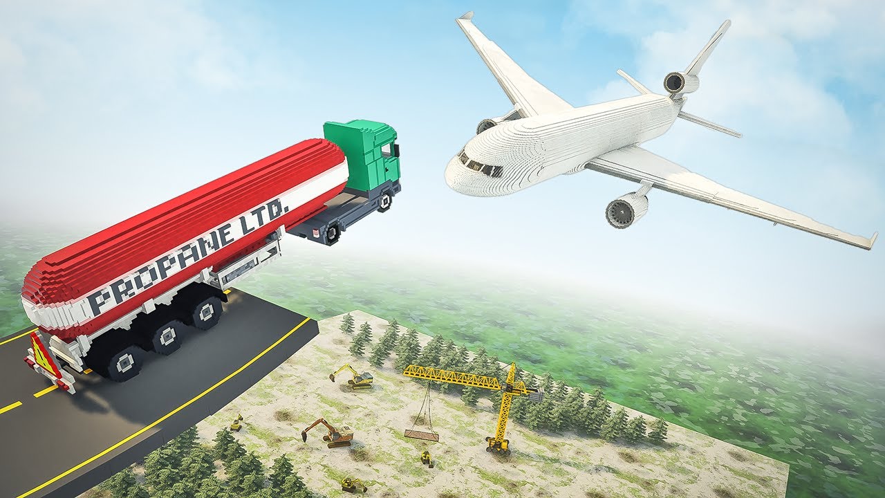 Cars vs Douglas MD-11 Cargo Plane | Teardown