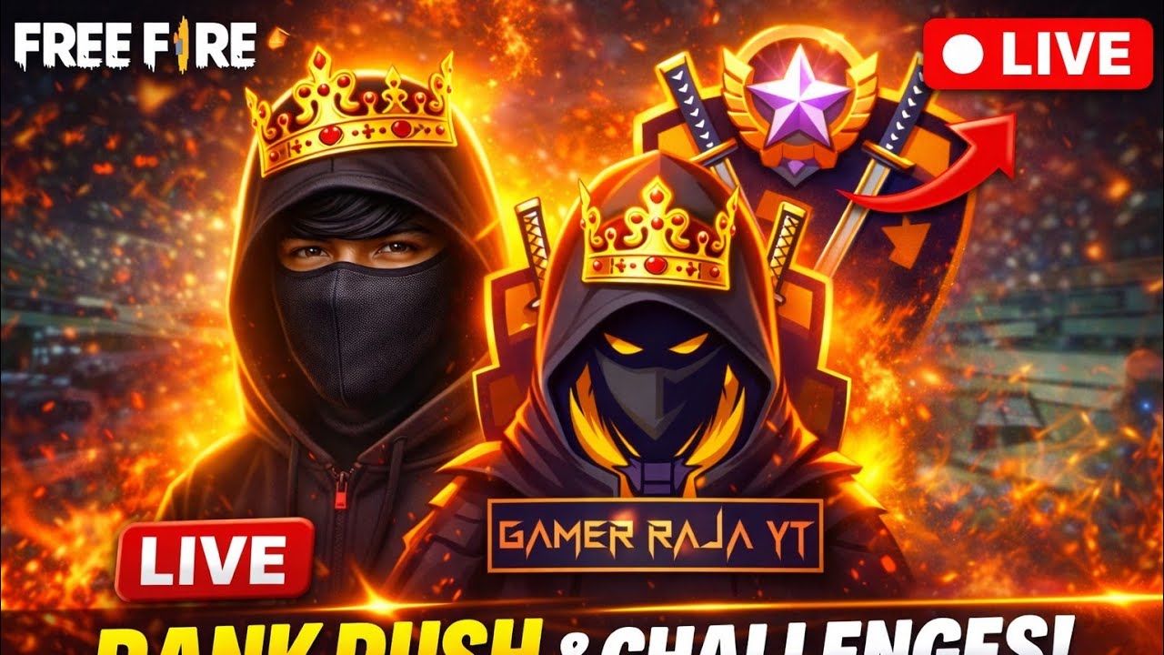 🔴[Live Free Fire New Rank Season RankPush Live !!