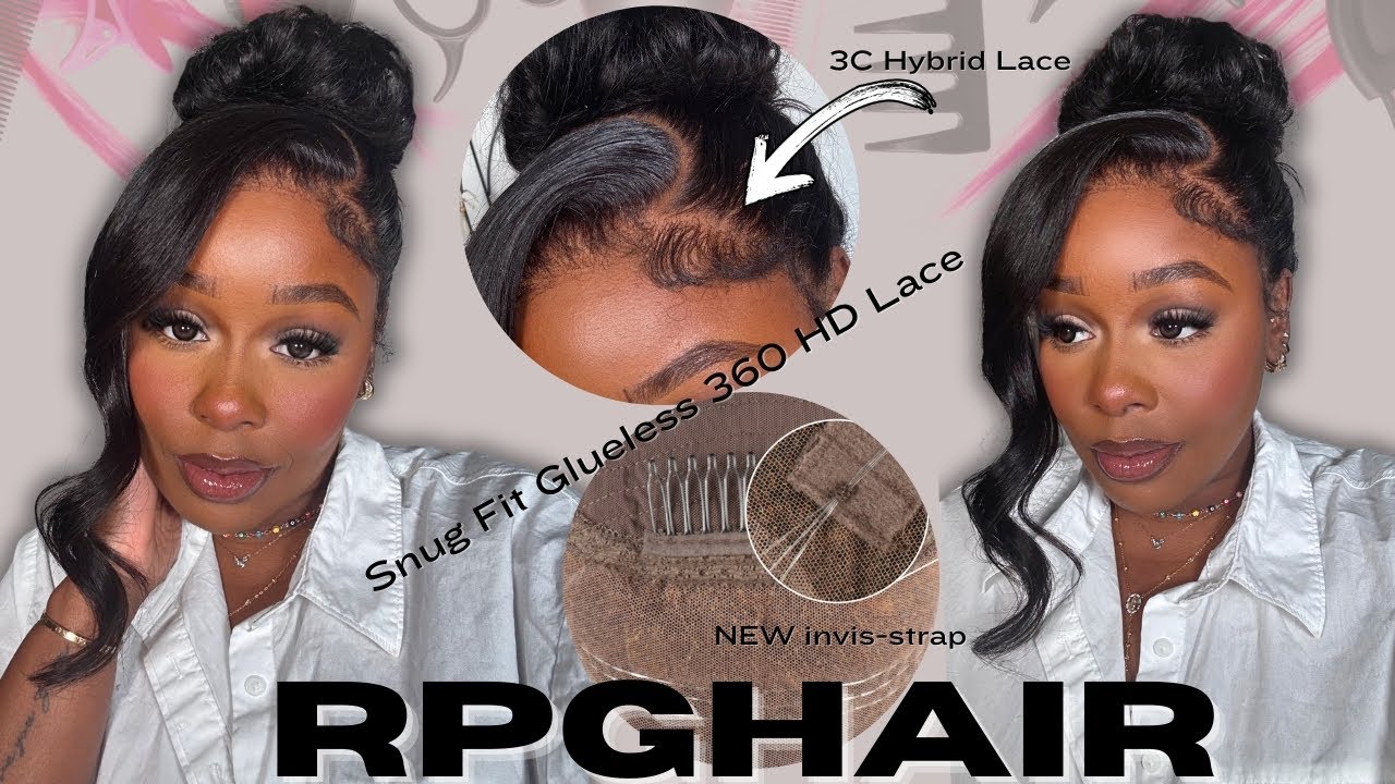 WOW! NEW  3C HYBRID HAIRLINE INVI-STRAP 360 HD WIG! THE PERFECT UPDO! NATURAL INSTALL! FT. RPGHAIR
