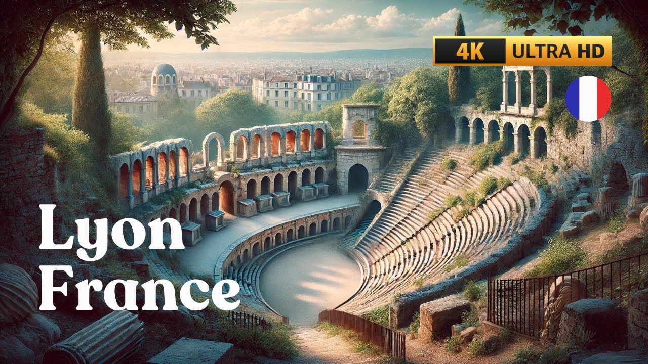 Historical Lyon 🇫🇷 | Vieux Lyon, Fourvière Basilica & Roman Amphitheatre | 4k Walking Tour | France