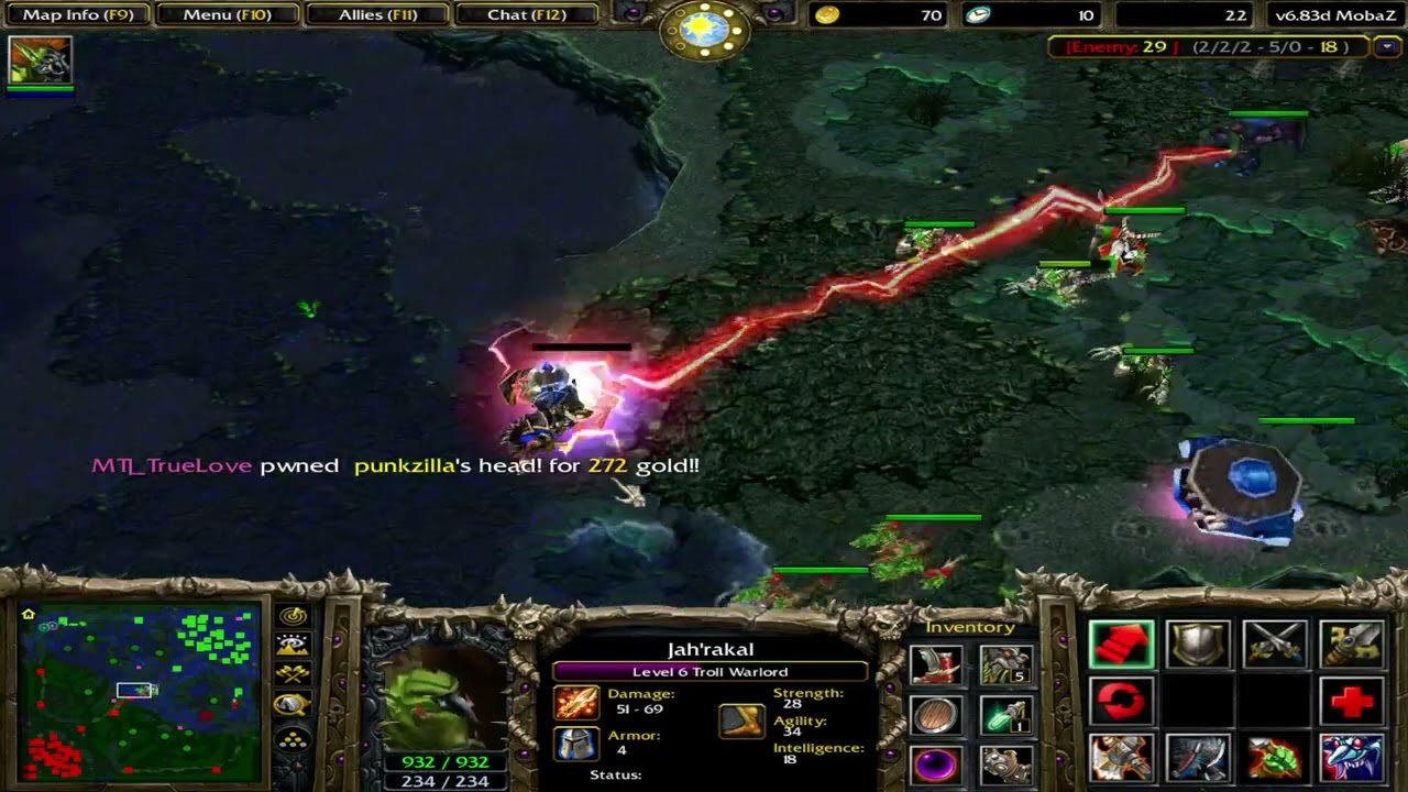DOTA 1 - Jah`rakal Troll Warlord (Awesomely played!!!)