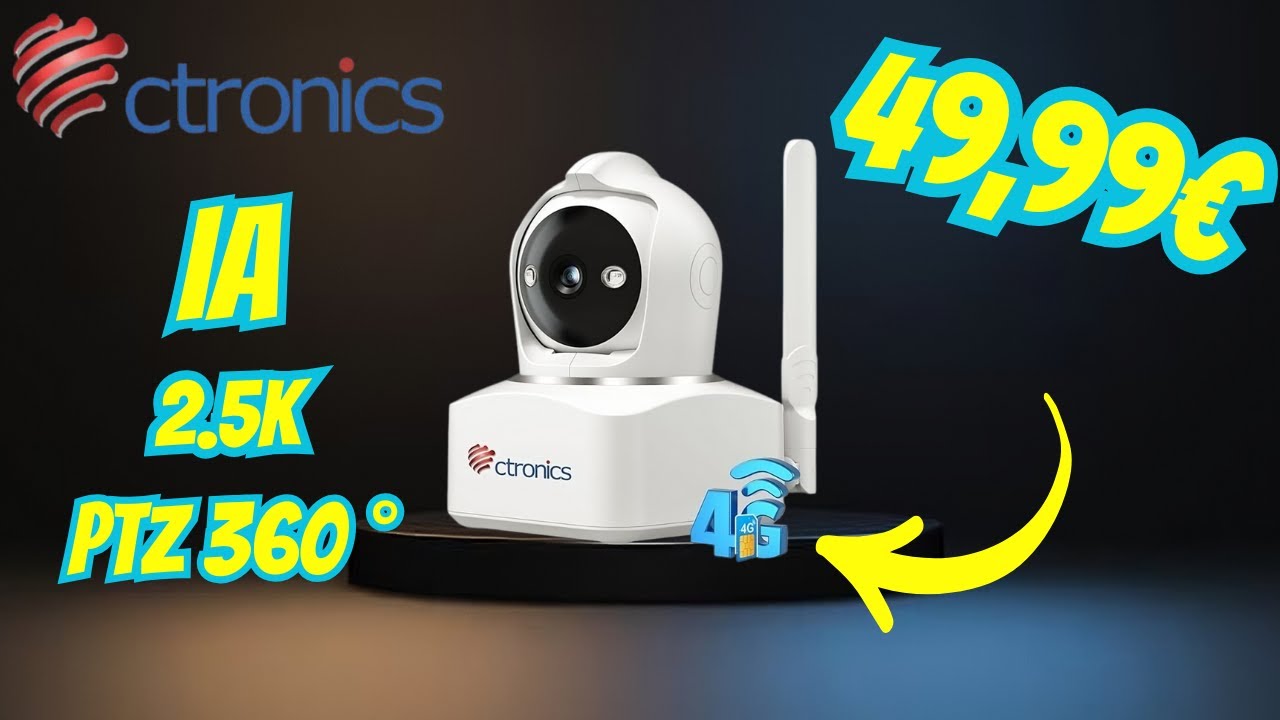 &iquest;Vigilancia sin WiFi? Esta c&aacute;mara 4G lo cambia TODO 🔥 | Ctronics 4MP 3G/4G LTE