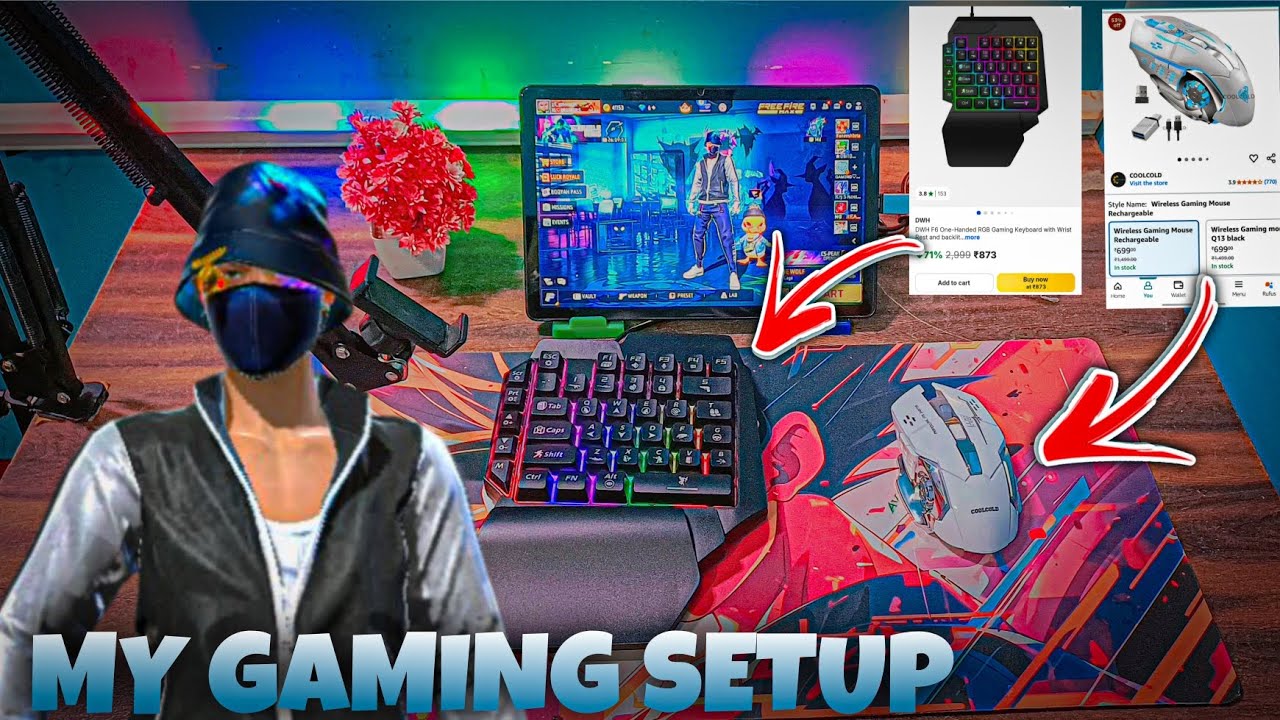 Mobile 📱 Me Keyboard & Mouse se Free fire kaise khele ? My Full Gaming Setup Review 💥🔥