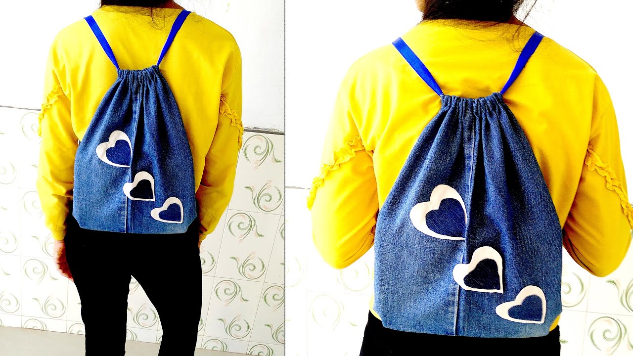 Amazing ! DIY Old Jeans Recycle Into Cute Backpack Tutorial || Bast Out of Waste Idea | Bag