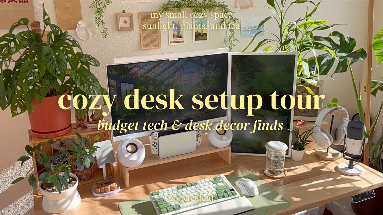 Обзор уютного рабочего стола 🍃✨ Pinterest, эстетичные, бюджетные технические и декоративные наход...