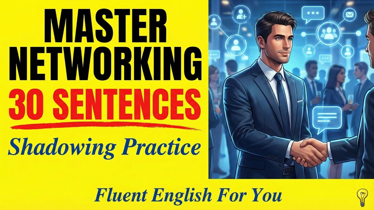 DAY 13 of 31 - Master Networking Events | Shadowing English Speaking Practice Challenge | Podcast