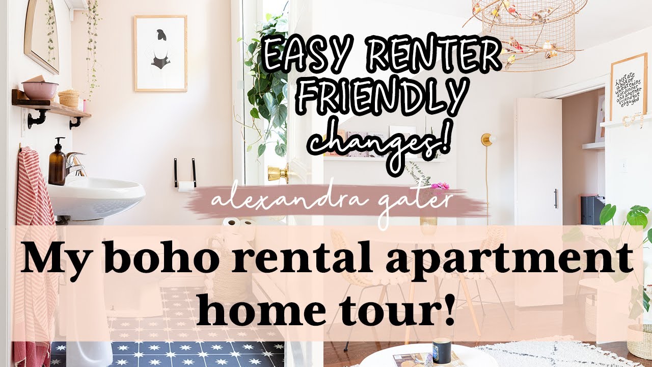My cozy rental apartment home tour! | Boho eclectic style