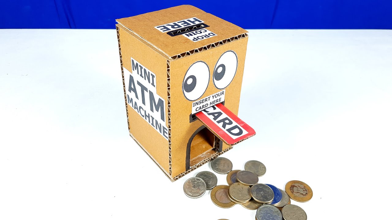 How To Make a Mini ATM Coin Machine from Cardboard | Simple DIY Machine