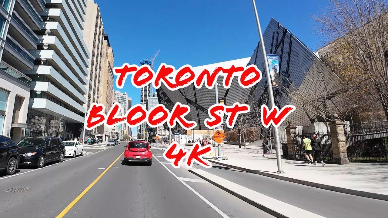 Toronto Bloor St W on a lazy Sunday afternoon | 4K