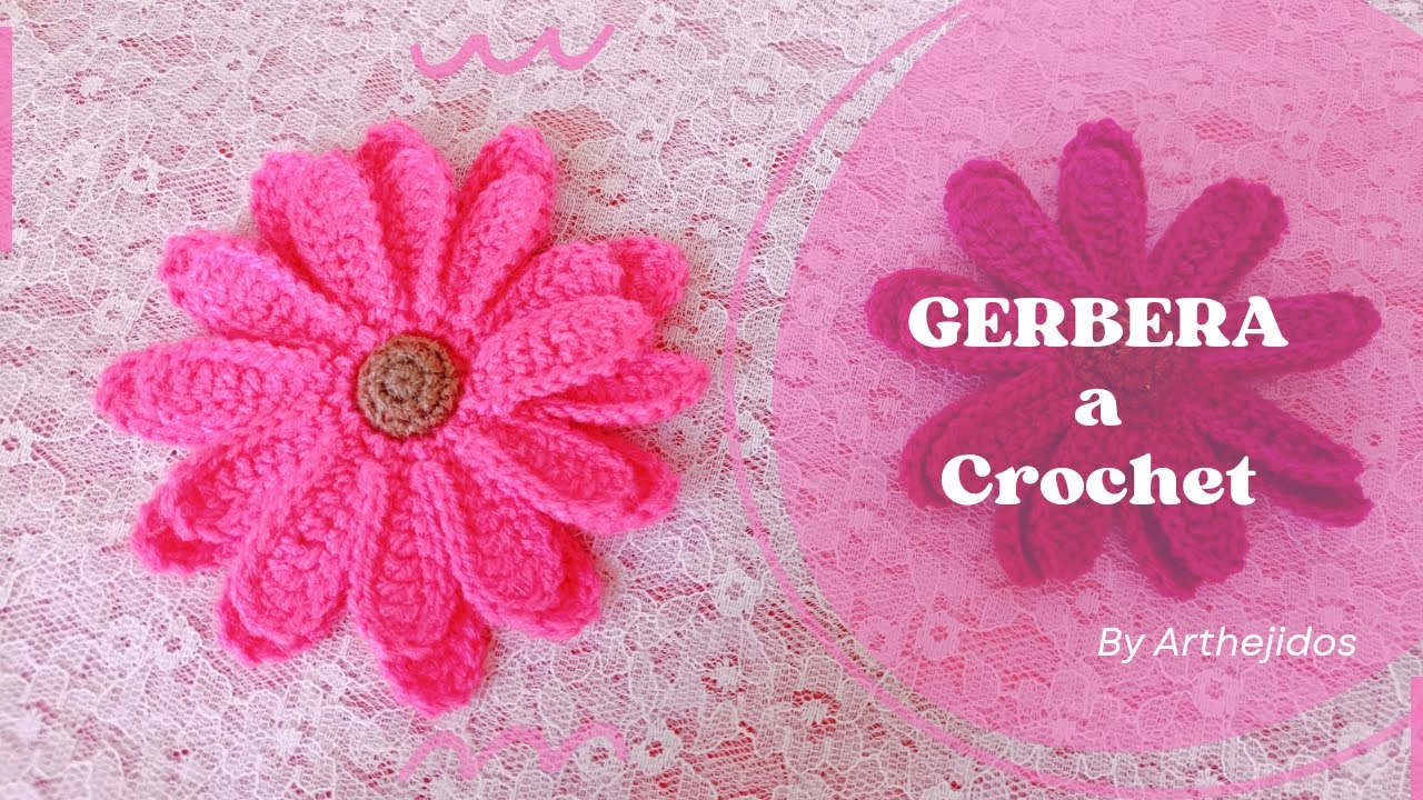 GERBERA Tejida a CROCHET 🧶 SUPER FÁCIL
