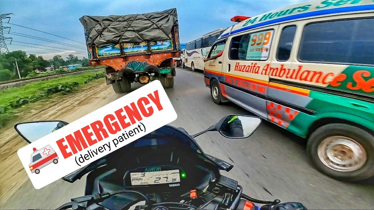 Emergency Ambulance 🚑 (delivery patient) | Biker helping🇧🇩