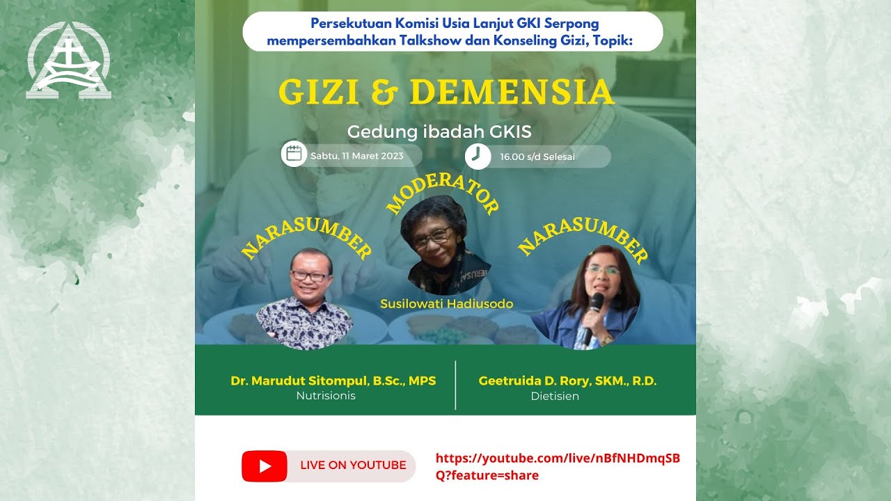 Persekutuan Komisi Usia Lanjut | Sabtu, 11 Maret 2023 - Gd. Gereja GKI Serpong