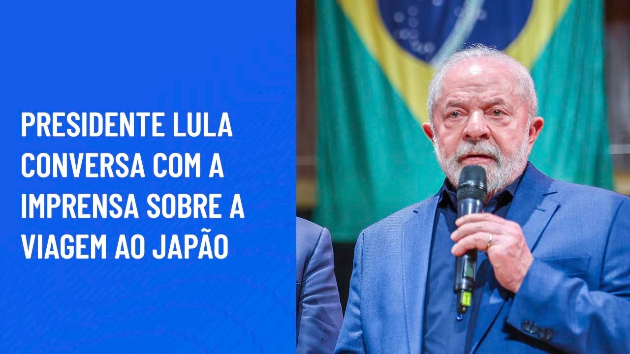 Presidente Lula conversa com a imprensa sobre a viagem ao Japão