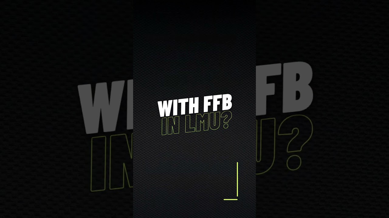 struggling with FFB in LMU? contact me, I'll help. 