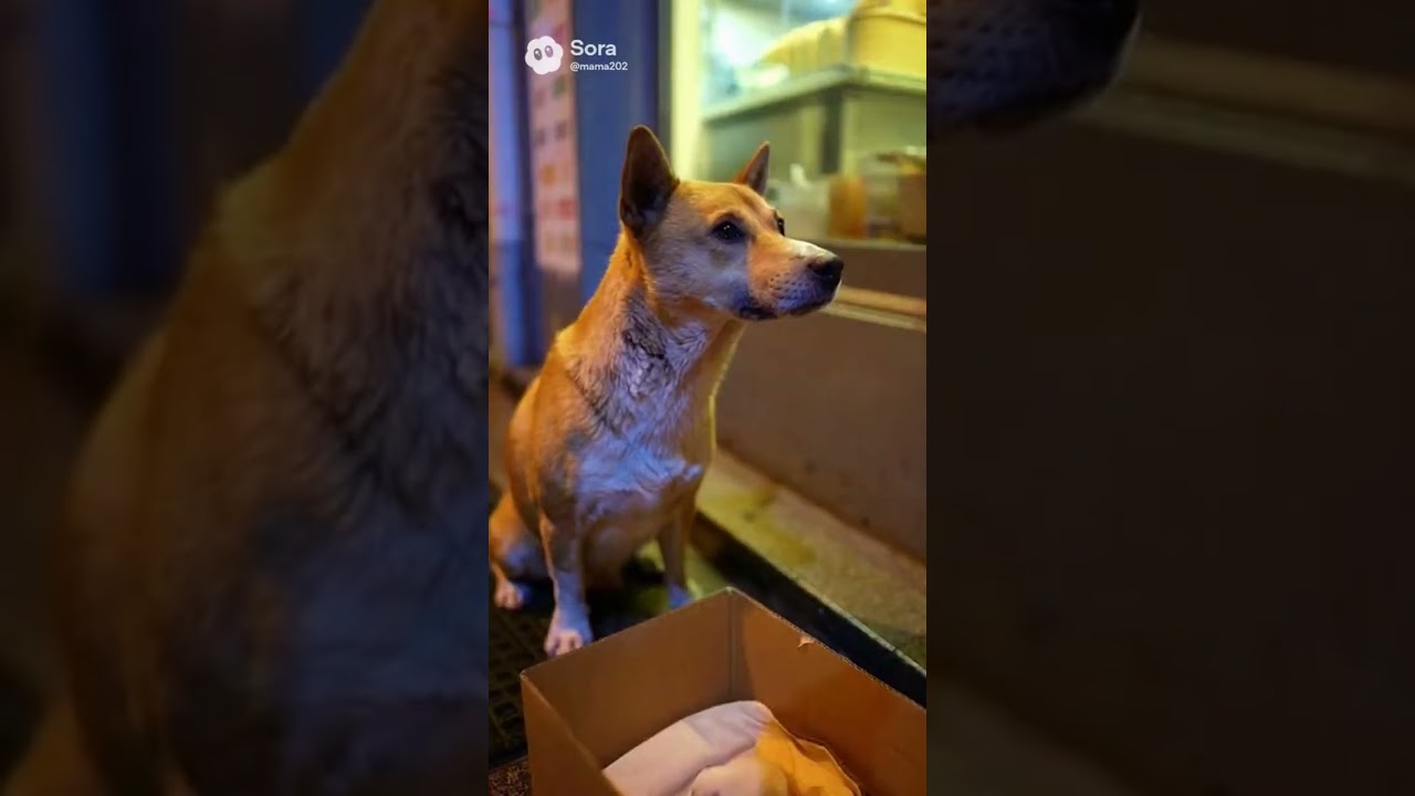 A brave mama dog holding on for her newborn  We’re here to help them survive  🐶