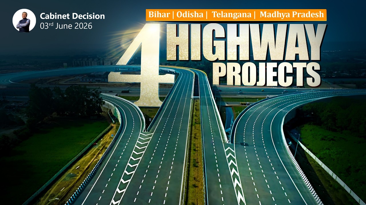 Four major highway projects across Odisha, Bihar, Telangana, and Madhya Pradesh