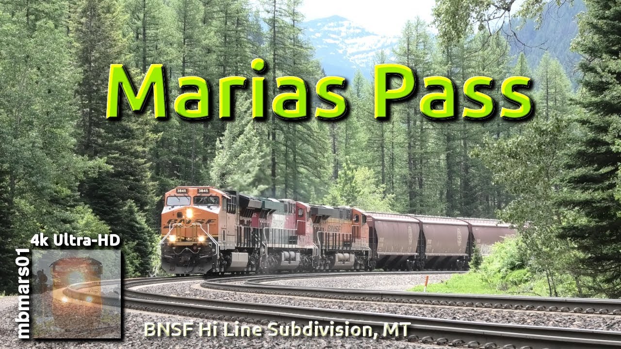 [64][4k] Marias Pass, BNSF Hi Line Sub, MT 06/16+17/2018 ©mbmars01