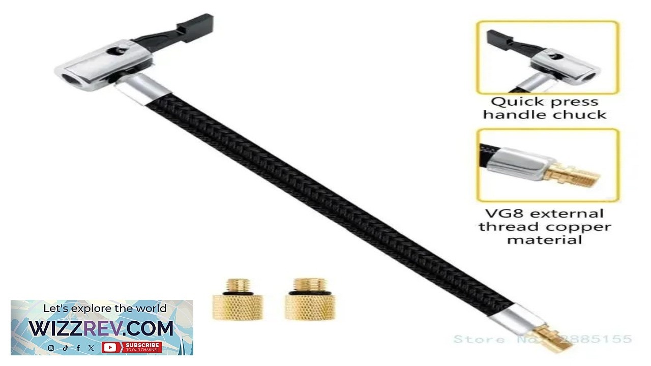 Car Tire Air Compressor Tube Tyre Hose with Adaptors Replacement Inflator Extension