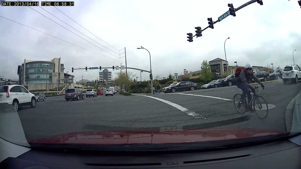 Bicycle riding quickly in crosswalk wrong direction