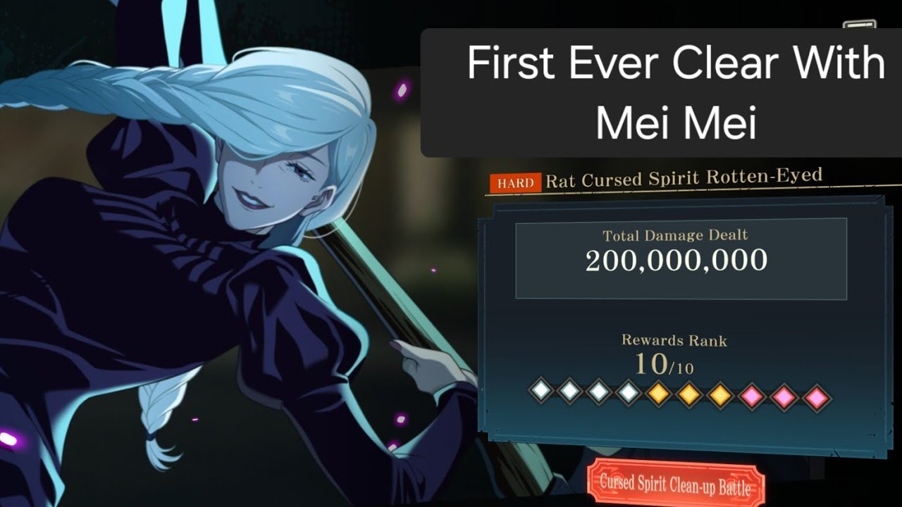Mei Mei Clears Red Cursed Sweep (Hard) in 15 Turns! | Jujutsu Kaisen Phantom Parade Global