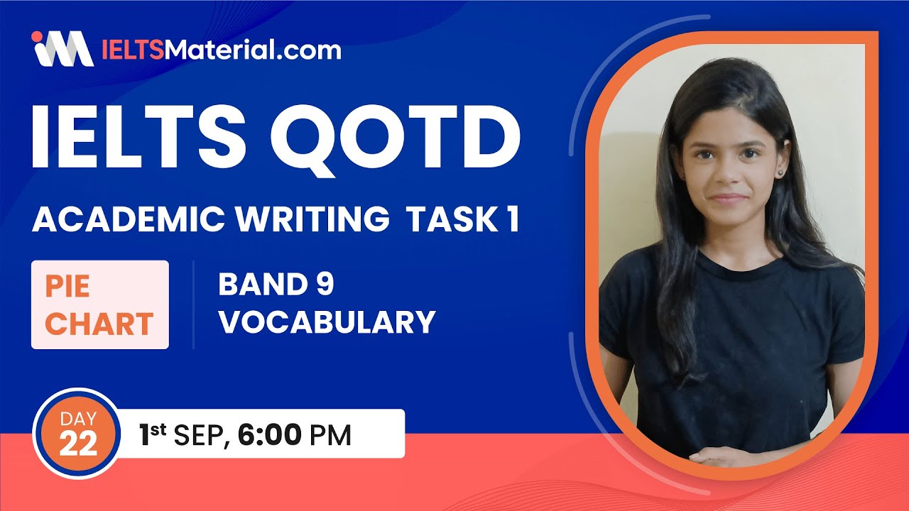 IELTS PIE CHART Writing Task 1 Academic | Band 9 Vocabulary Questions | IELTSMaterial QOTD Day 22