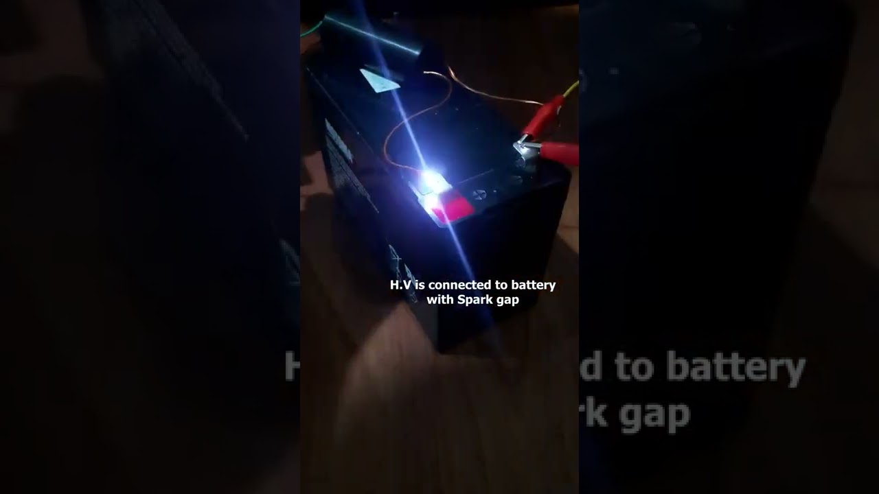 Charge old UPS battery (lead acid)  with High Voltage experiment