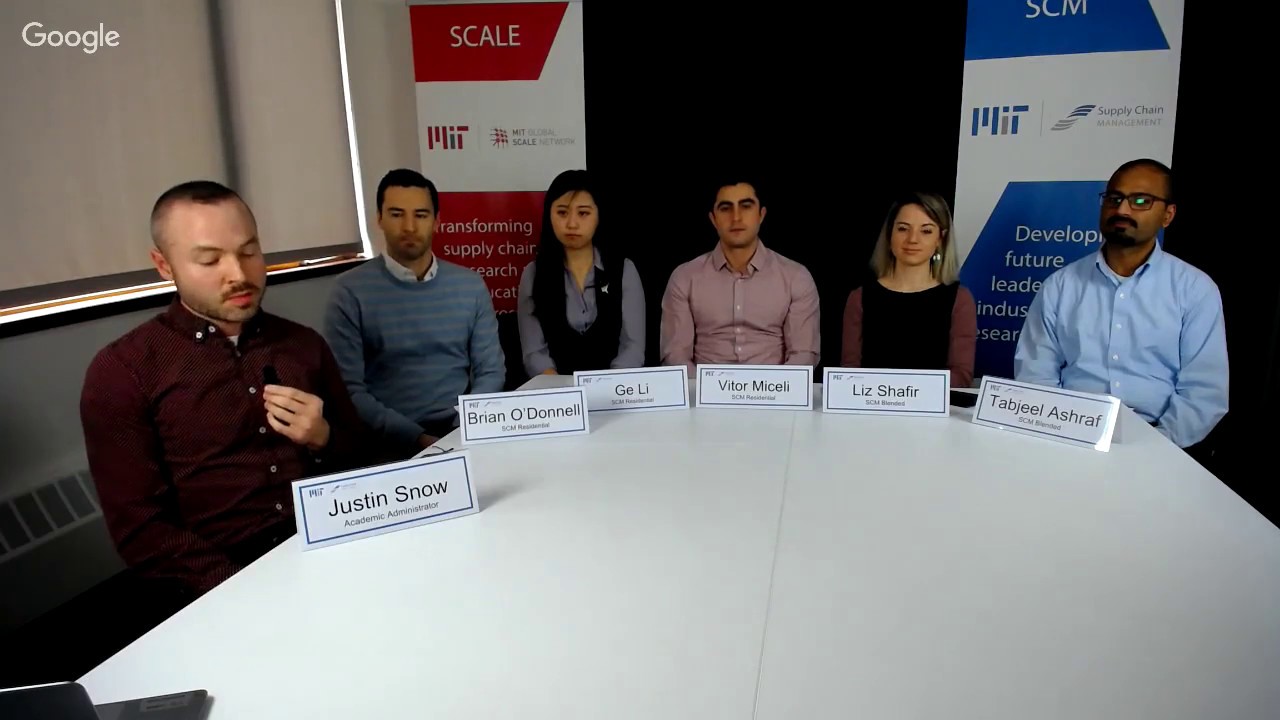 MIT SCM Master's Program Info Session with Student Panel