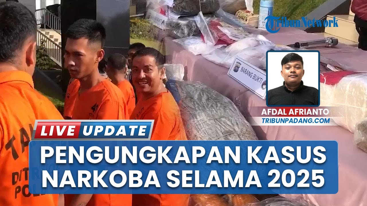 Ratusan Kasus Narkoba Periode 2025 Berhasil Diungkap Polda Sumbar! 499 Orang Ditetapkan Tersangka