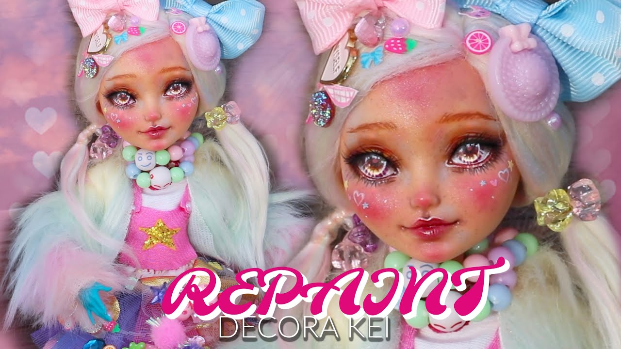 ПЕРЕКРАСКА! Учебник по созданию куклы Harajuku Decora Kei Custom OOAK Ever After High • JackyOhhh