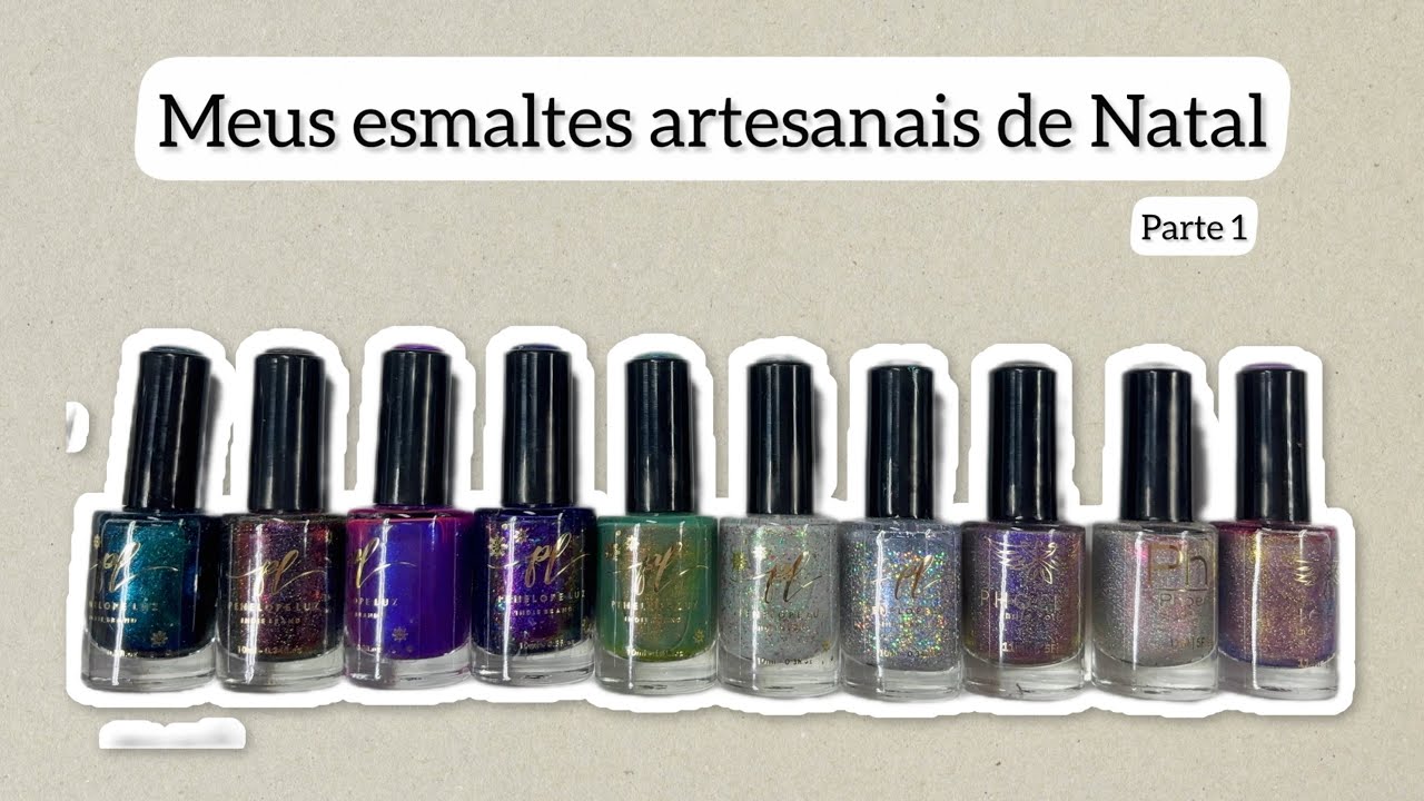 Meus esmaltes artesanais de coleções de Natal - Parte 1