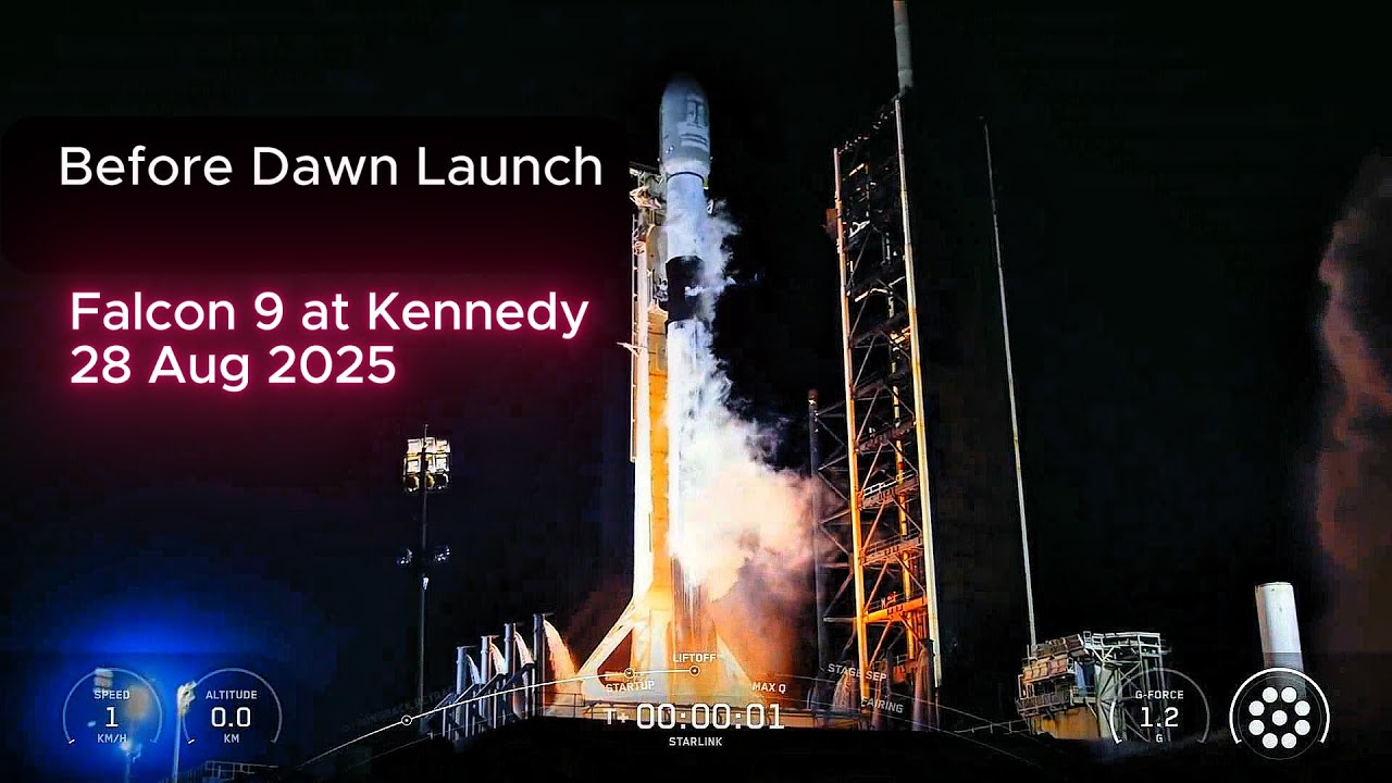 Falcon 9 at Kennedy Space Center - Starlink 10-11 - 28Aug2025 🚀