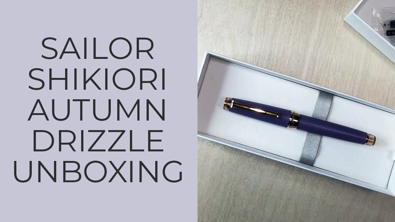 Sailor Shikiori Autumn Drizzle Fountain Pen Unboxing, Mini Review, Size Comparison & Writing Sample