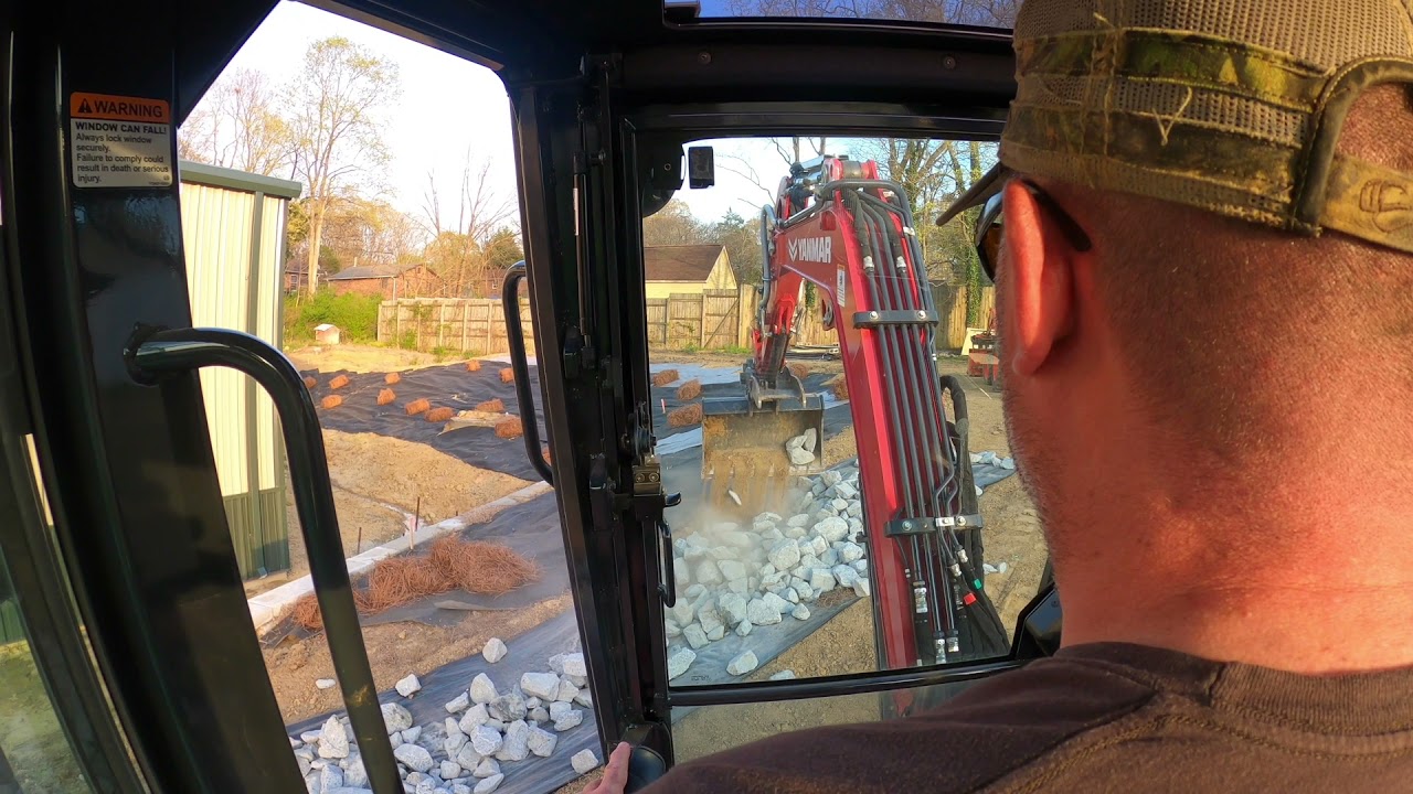 Yanmar SV40 Spreading Rip Rap