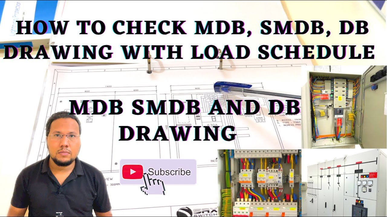 How to check Mdb,Smdb,Db drawing with load schedule | Mdb Smdb and Db drawing