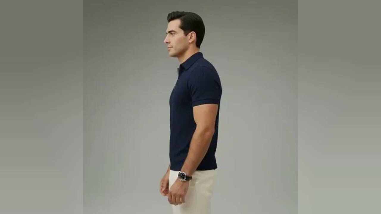 Resenha: Camisa Polo Com Ziper Manga Curta Canelada Camiseta Básica