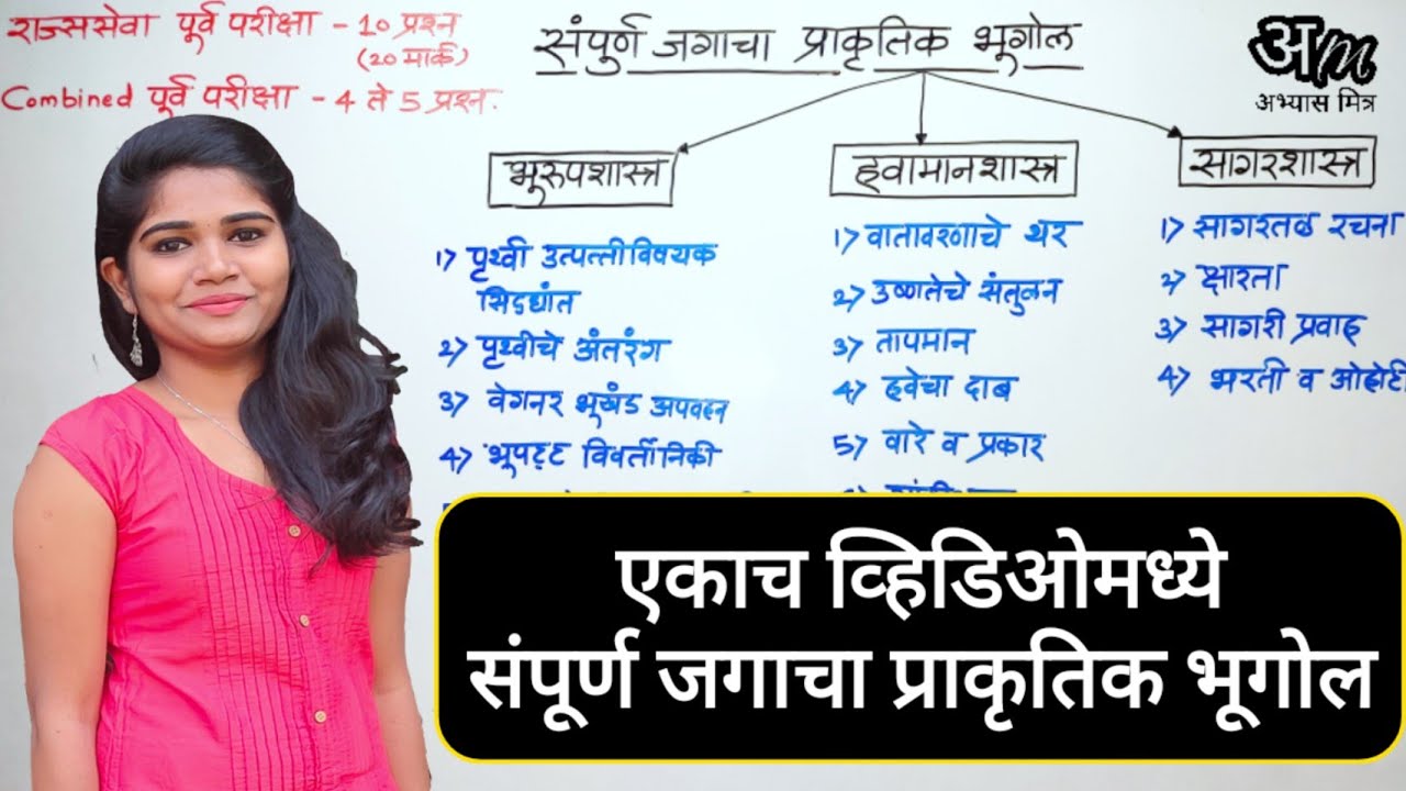 संपूर्ण जगाचा प्राकृतिक भूगोल (एकाच व्हिडीओमध्ये) | Geography Revision lecture by Abhyaas Mitra