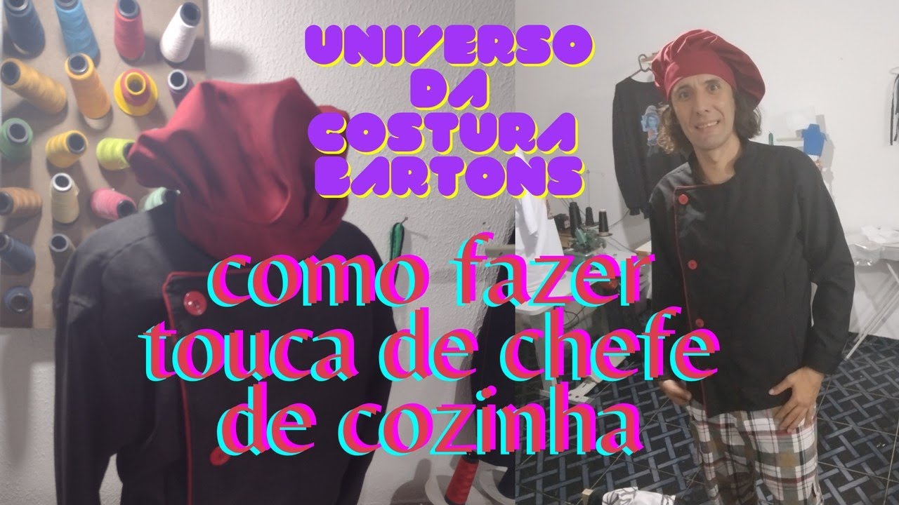 como fazer touca de chefe de cozinha. Cleber Bartole