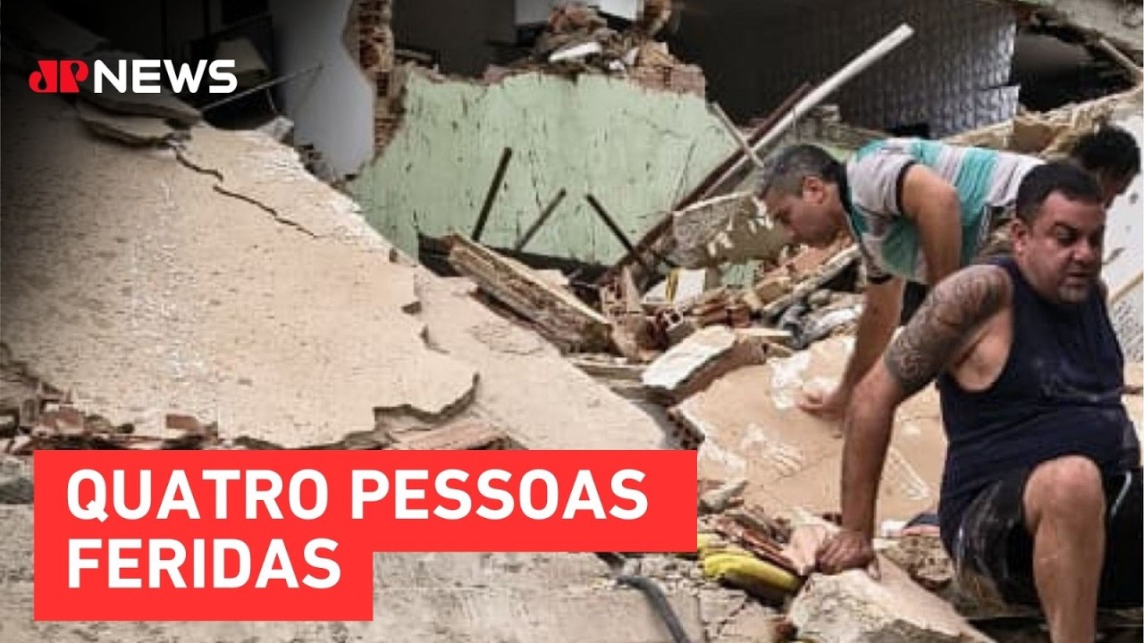 Chuva causa desabamento de prédio no Engenho Novo (RJ)