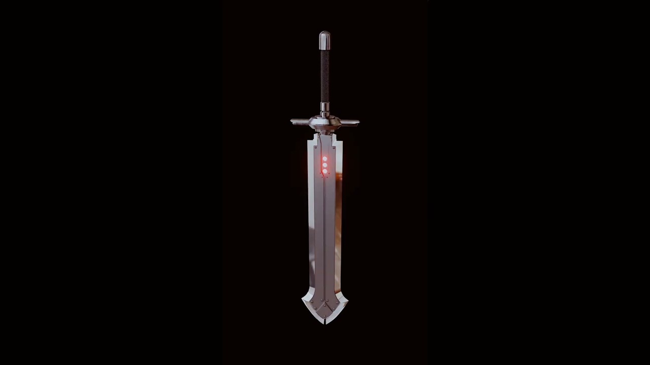 Final Fantasy iron sword model done in #blender #3d #b3d #modeling