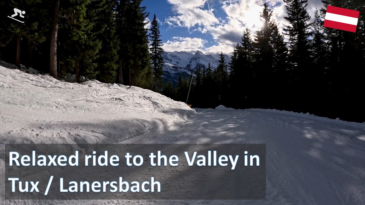 Hintertux Ski resort - Full ride to the Lanersbach valley - Skiing POV